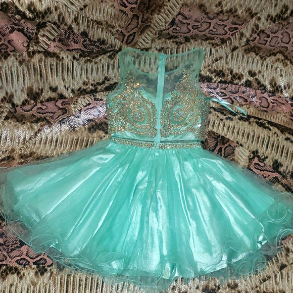 Mint green Dress / size S / brand  Dancing  queen USA. - Picture 7 of 9